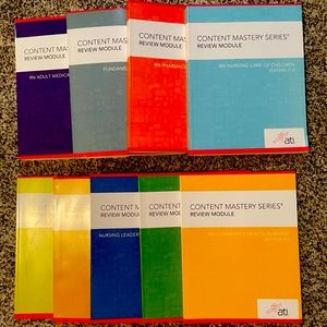 ATI collection books for nursing students for RN or LPN